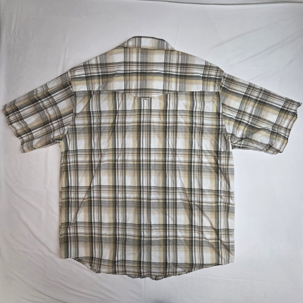 Carhartt Pearl Snap Western Shirt S146LDN Mens L Tan Plaid - Picture 5 of 8